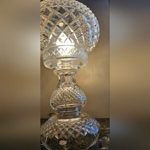 Vintage, Waterford, Crystal,  Inishmaan, 2 Piece 14" Electric Table Lamp